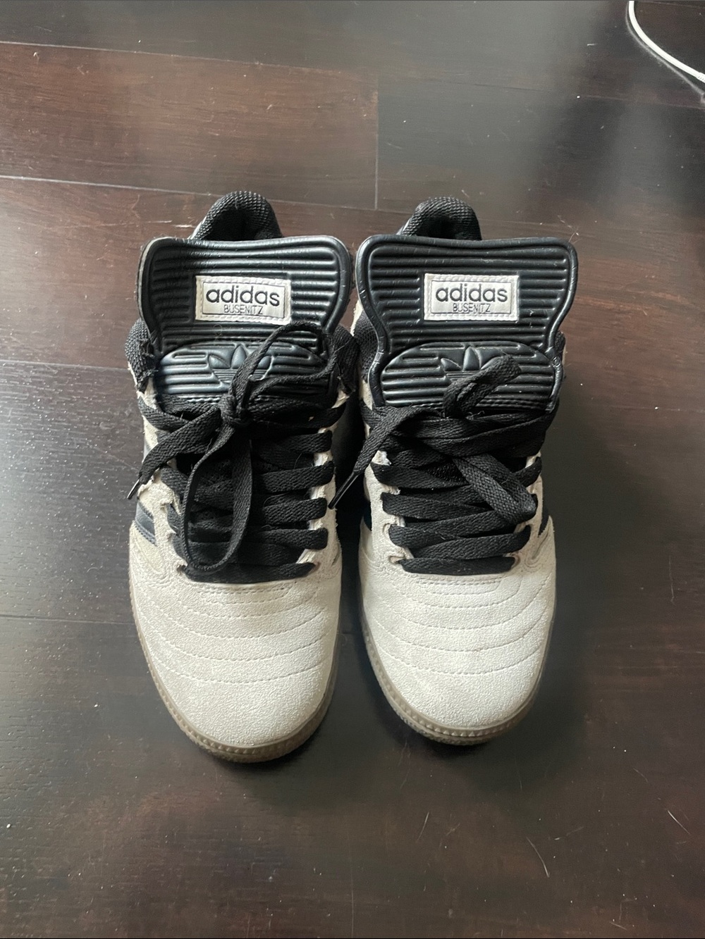 adidas Men’s High-Top Sneakers in Black and Light Gray